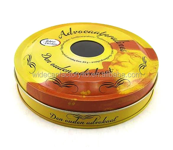 
Round metal tin box can food grade for cake chocolate candy cookie 