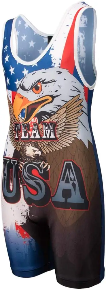 
Hot Sale Sublimation Men Bodysuit Wrestling Suit Singlet for Wrestling 