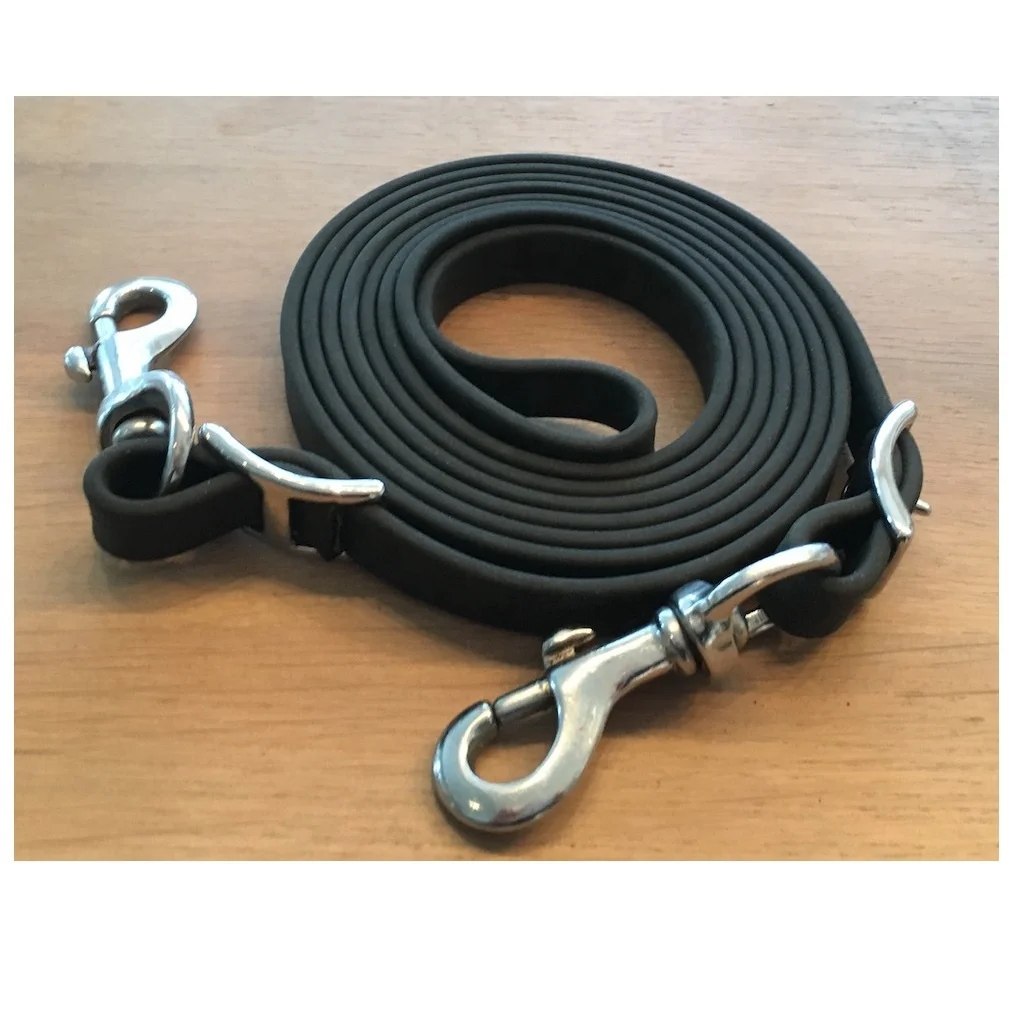 Bio thane 16mm black buckle with snap brass fitting Horse Equestrian Rub International