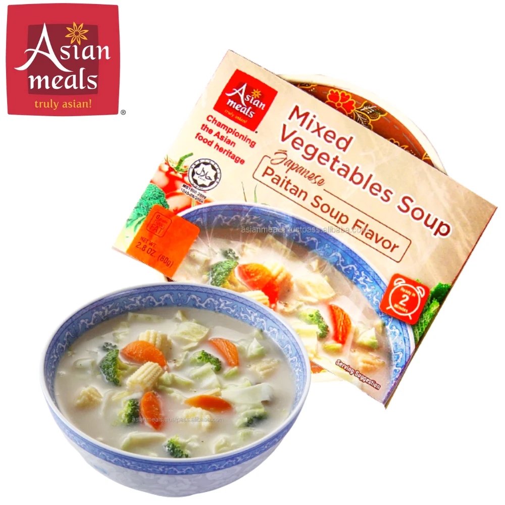 Оптовая продажа, смешанные овощи, суп, японский вкус Paitan, горячая Распродажа, Халяль, мгновенный