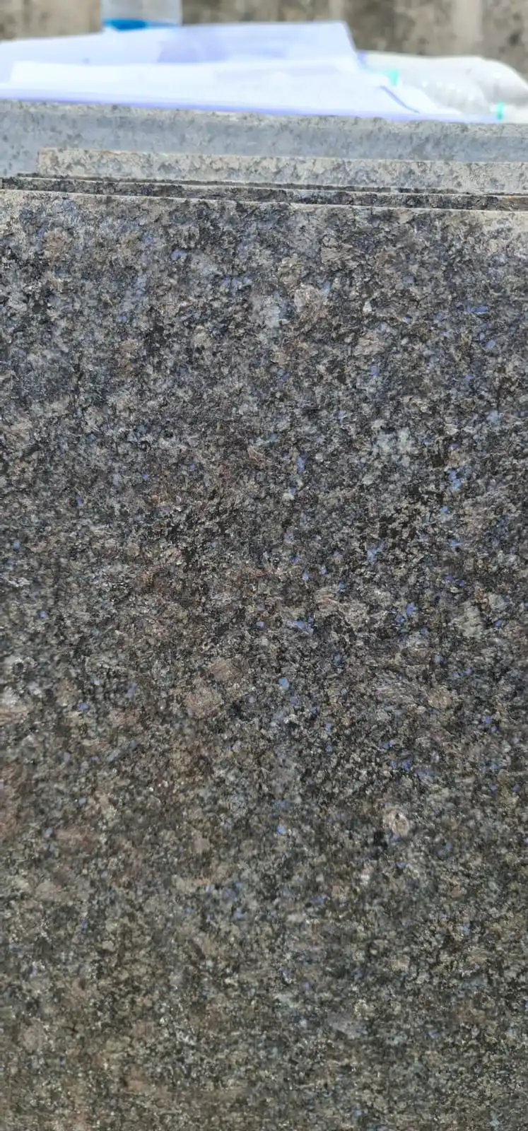 Ash Black Granite Flamed Finish with R12 Resistance All Natural Stone Countertop Rajasthan