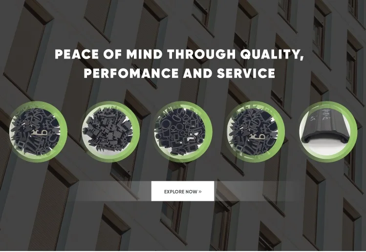 Personal Custom OEM Rubber Extrusion Seals For Filling of Effective Elimination Water & Dusts Pollutions