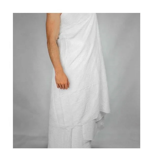 250 GSM Muslim Umrah Hajj Pilgrimage Ehram Men Two Piece Set Towel Cotton Plain Weave