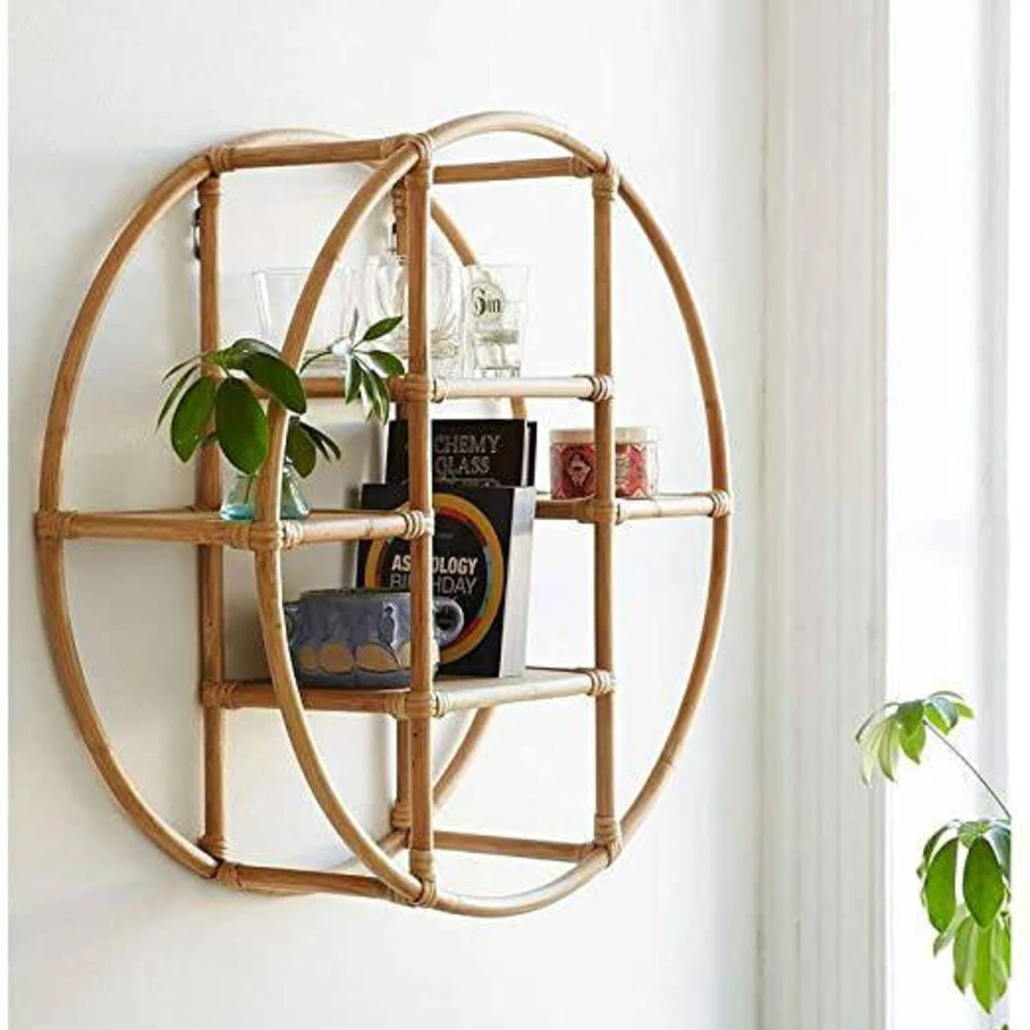 Ротанговая вешалка для одежды крючок пальто реквизит фото в стиле ретро деревенская бамбуковая полка держатель ключей деревянная настенная