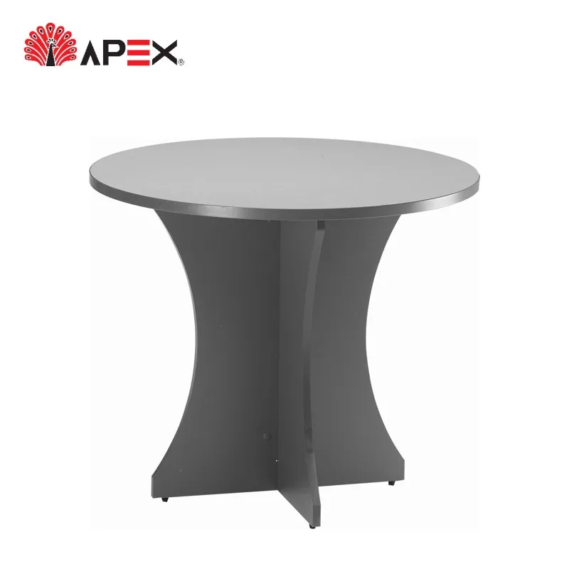 Top Sale Furniture Office Round Meeting Table Conference Desk Wooden 4 Seater Discussion Table for Office Space