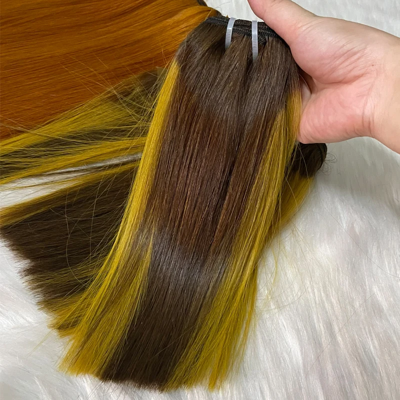 No Change Texture After Washing 28 Inch Bone Straight Human Hair Extensions Bundles With Closure