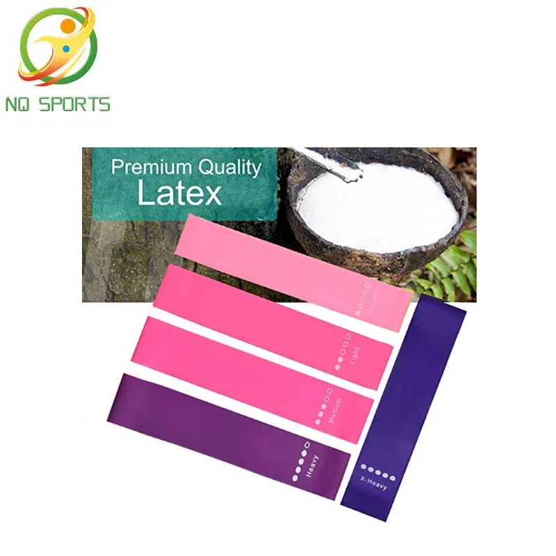  NQ SPORTS Exercise Cords with Soft Foam Handle sports equipment adjustable custom printed hip booty Resistance loop Band