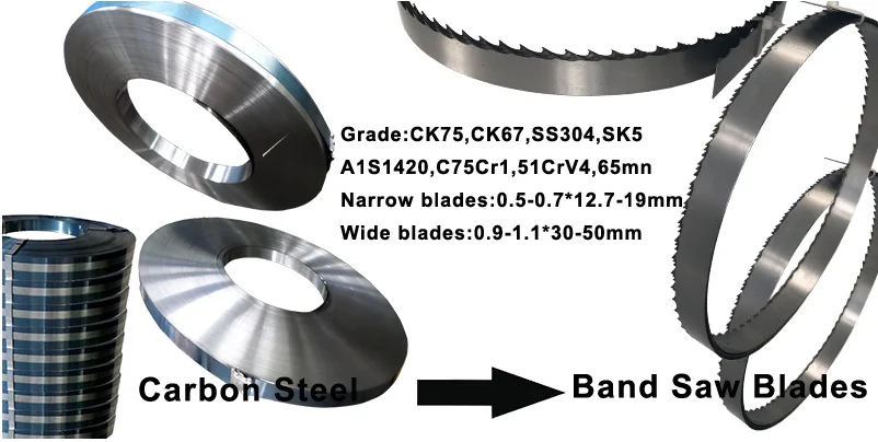 High quality CK75/CK67 band saw blades steel strips by coils