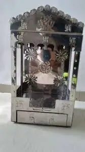 Mandir Best Design Stainless Steel Mandir for home decoration with Custom