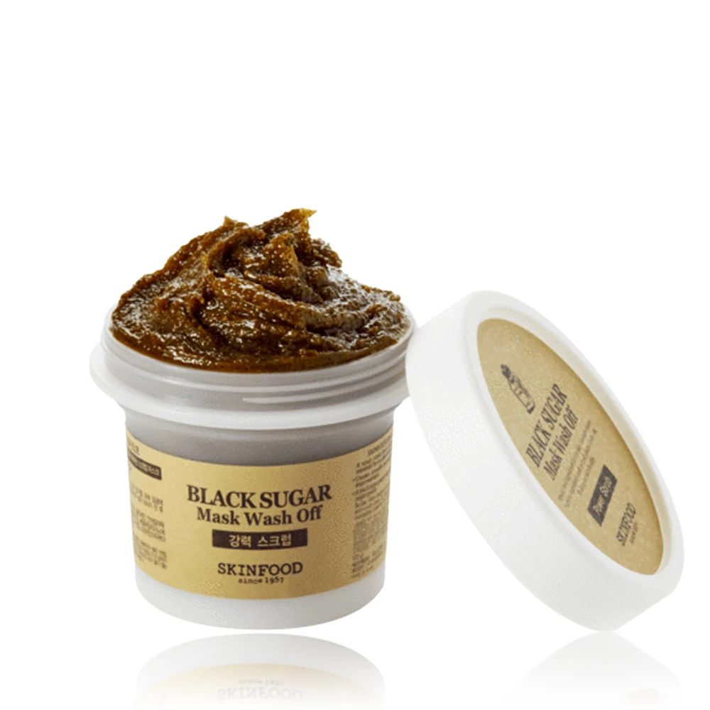 Organic black sugar face exfoliating wash off skin care and private label OEM for all kinds of wholesale Korean beauty cosmetics