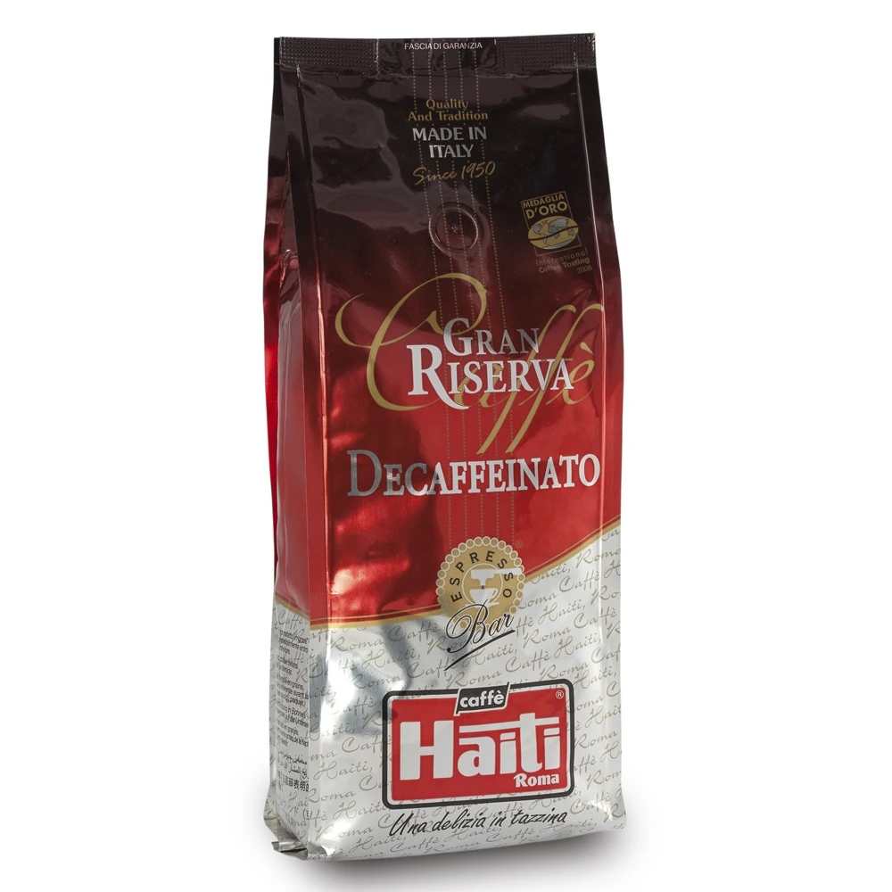 Высокое качество кофе без кофеина смесь Гран Riserva 500 гр в зернах для кофемашины