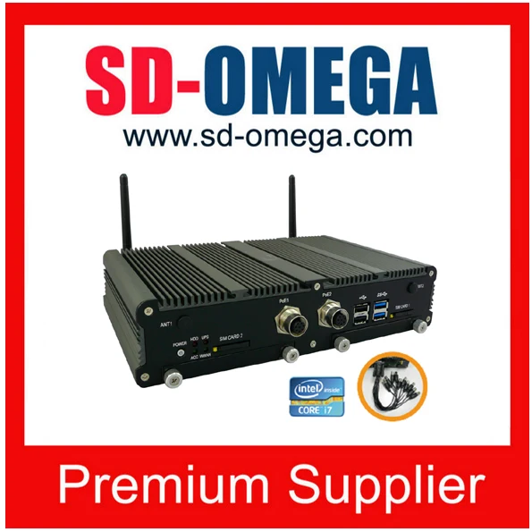 SD3611-V4 Intel Gen6 Core i7-6600U Hybrid Mobile DVR CCTV with 4 Channel Camera Industrial Mini PC Car