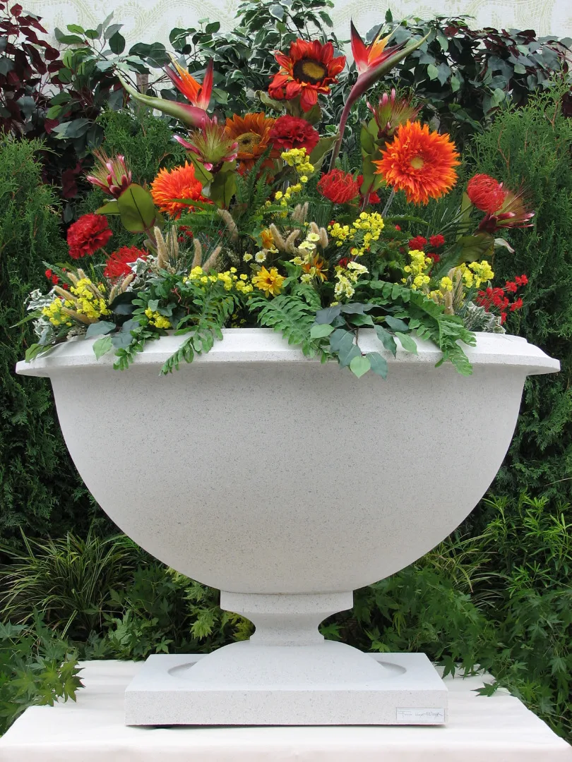 Lime Stone Cement Concrete Flower Garden Pots Vase