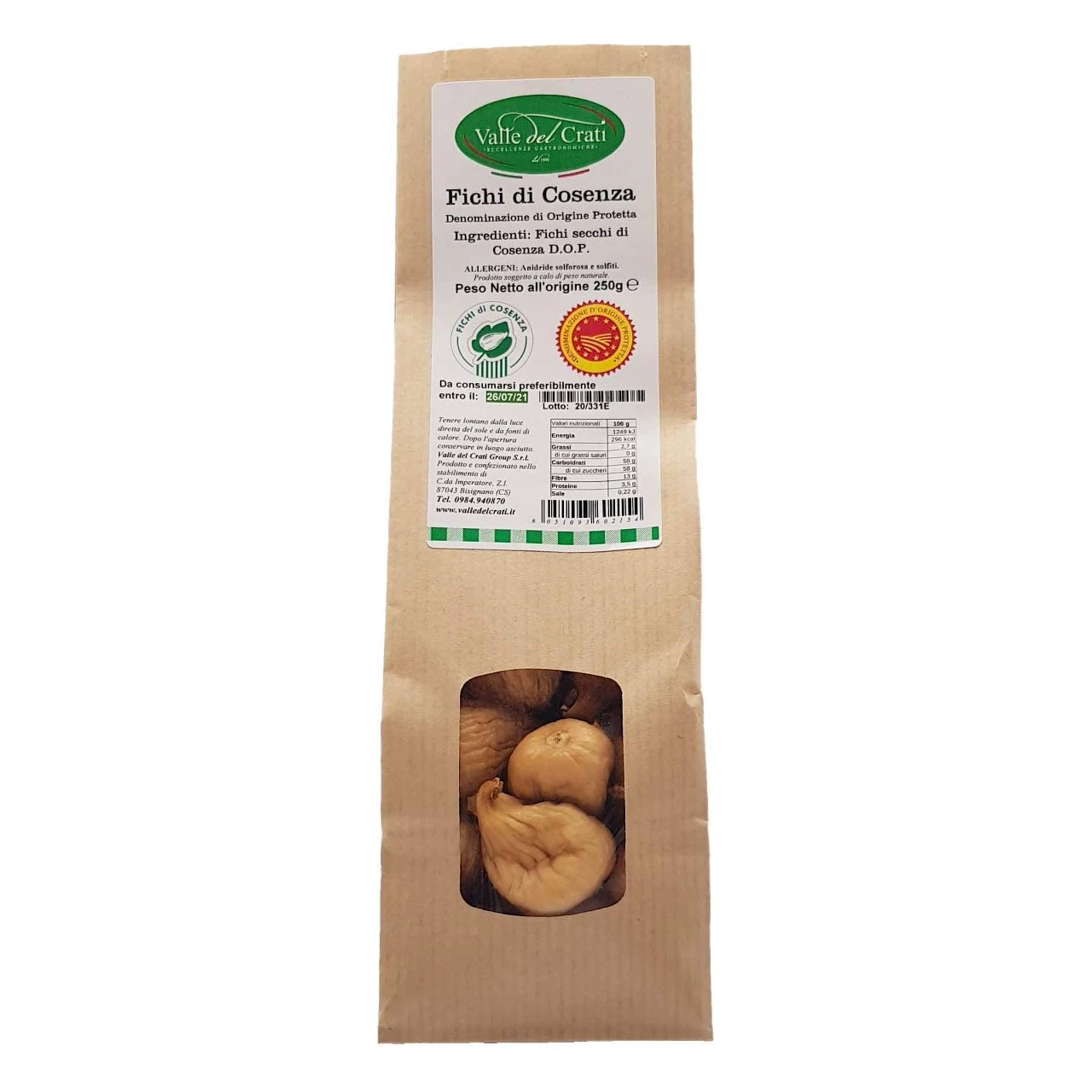 Cosenza DOP инжир | Сушеные калабрийский DOP сушеные финики | Сушеные финики сладкий инжир сухофрукты | 250 грамм