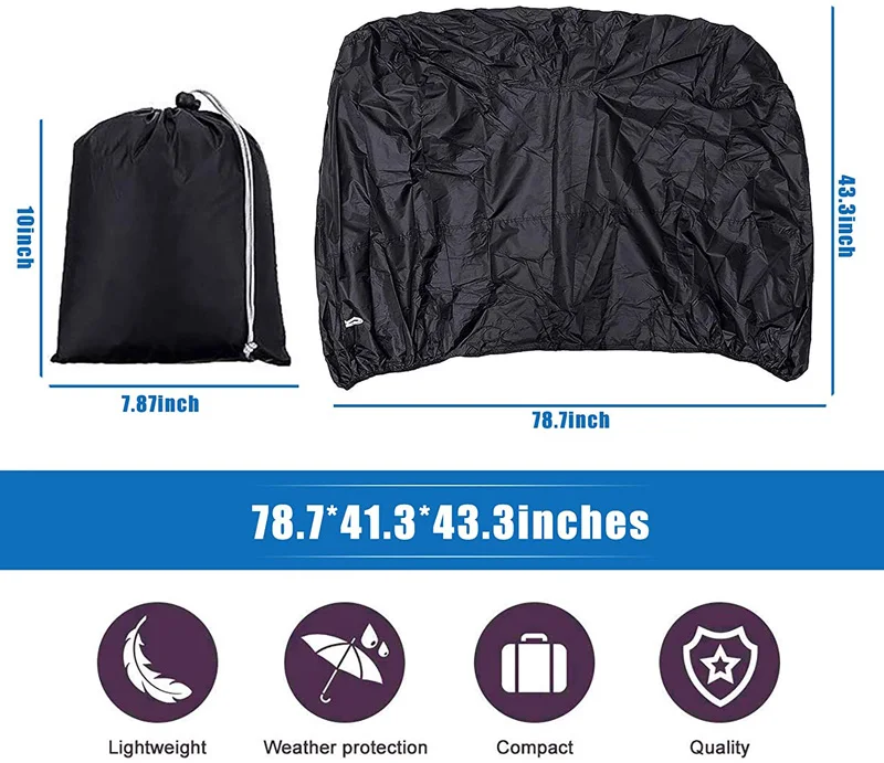 Custom Rain Sun UV Dust Wind Proof Oxford Fabric Outdoor Waterproof Motorcycle Bike Bicycle Cover for 2 or 3 Bikes