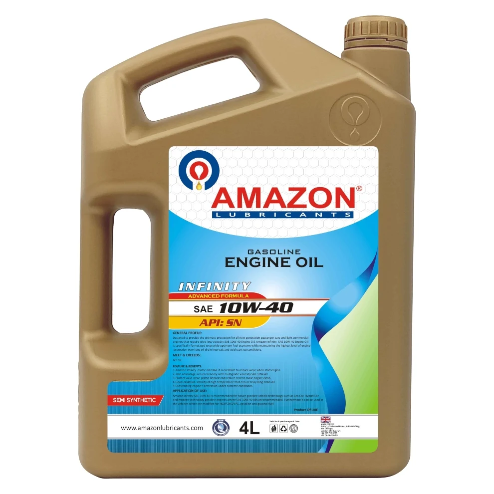 Бензиновое моторное масло Amazon SAE 10W40 SN/CF Общая защита моторного масла высококачественное бензиновое для поддержания вашего двигателя в чистоте