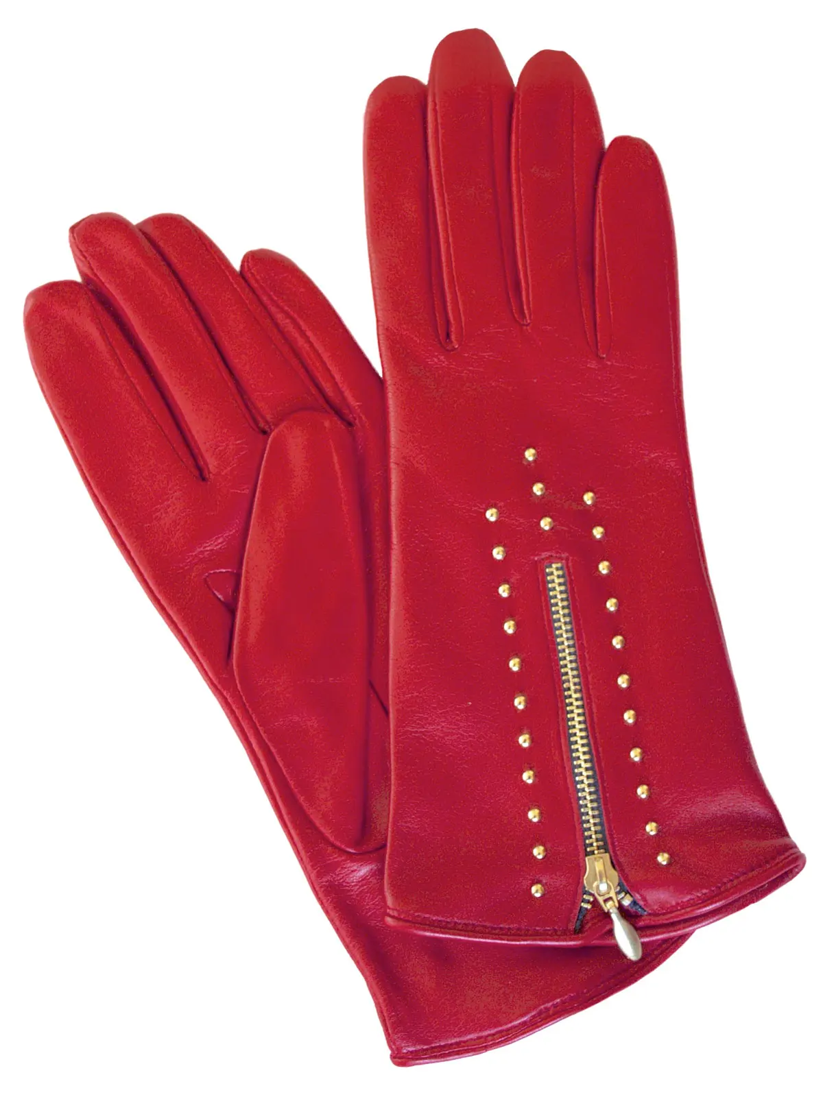 Girls Silky Dressed Black Leather Women Fur Lined Gloves Cotton PU leather gloves Touch Screen Gloves