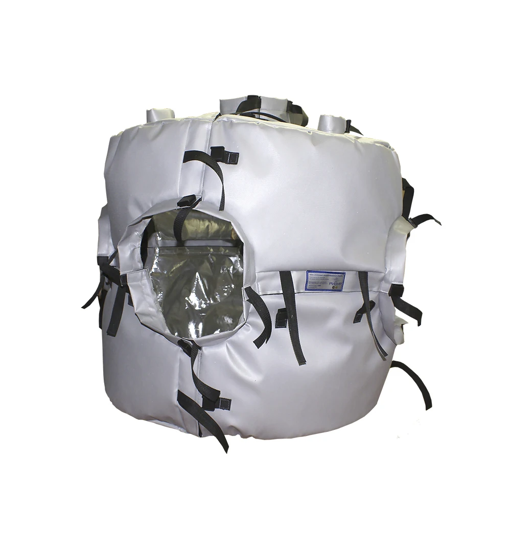 Industrial soft heat insulating casing for tube fittings, thermal insulation