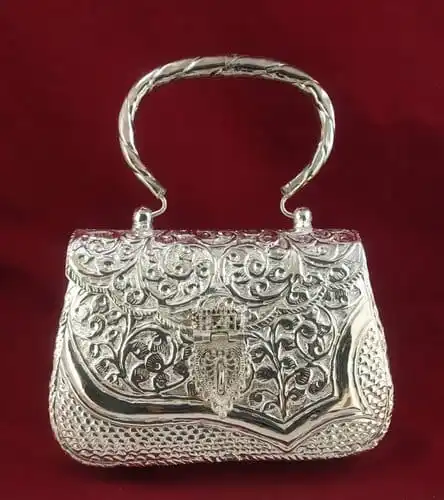 customized handcrafted  highly polished Beautiful  customized  mother of pearl fashion handbag  for  women  from India ,