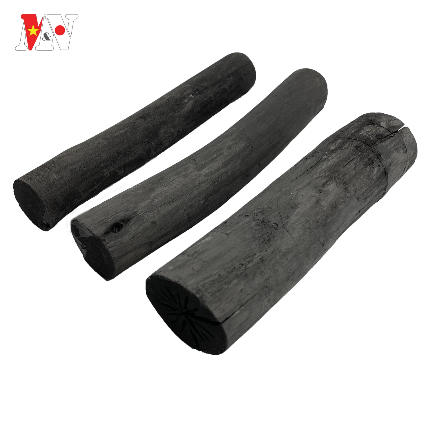 WHITE CHARCOAL Hard Wood Barbecue (BBQ) Silver White Minh & Nao 4-6 Hours Odourless Smokless 95% Min MN_EC01 Carton Stick 8500