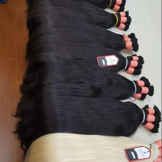 
Vietnamese Human Hair Top Quality Black and Blonde Hair Bulk 