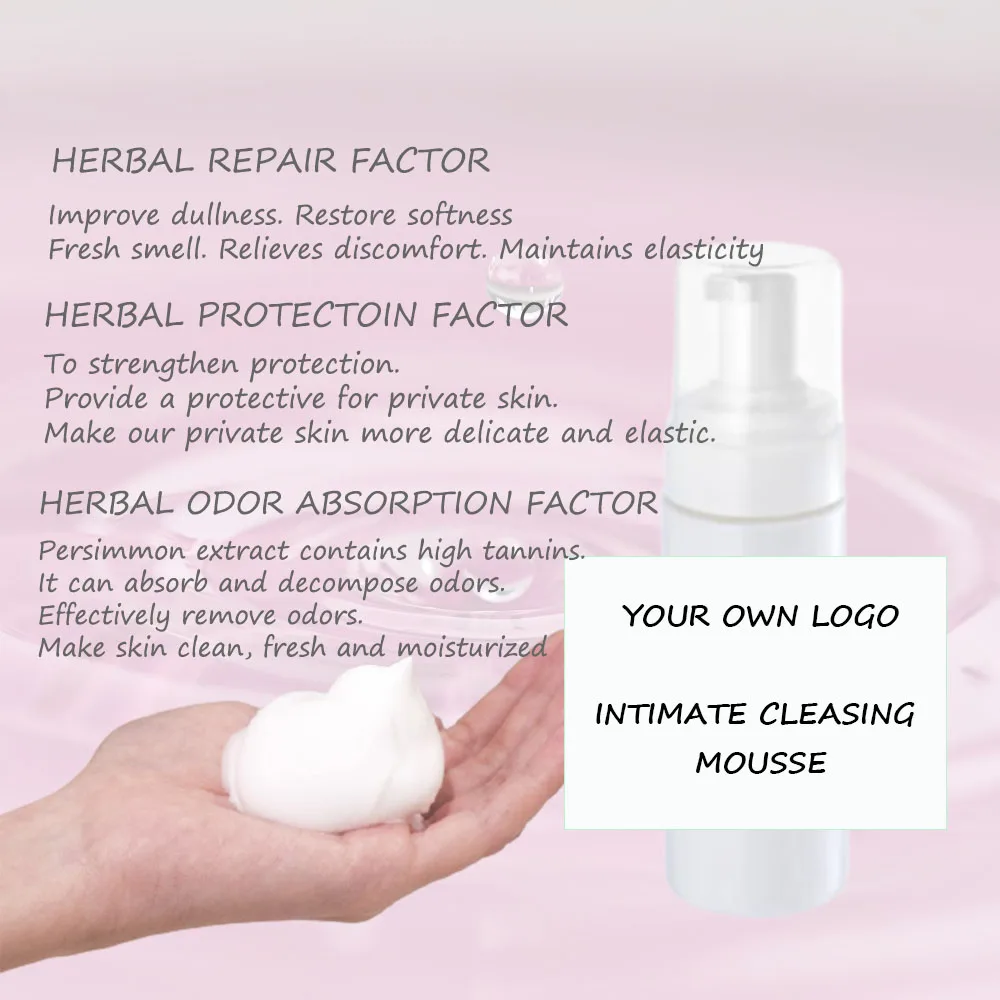 Private Logo Natural Feminine Intimate Wash Vaginal cleansing Mousse Intimate Wash Deodorant Foam wash