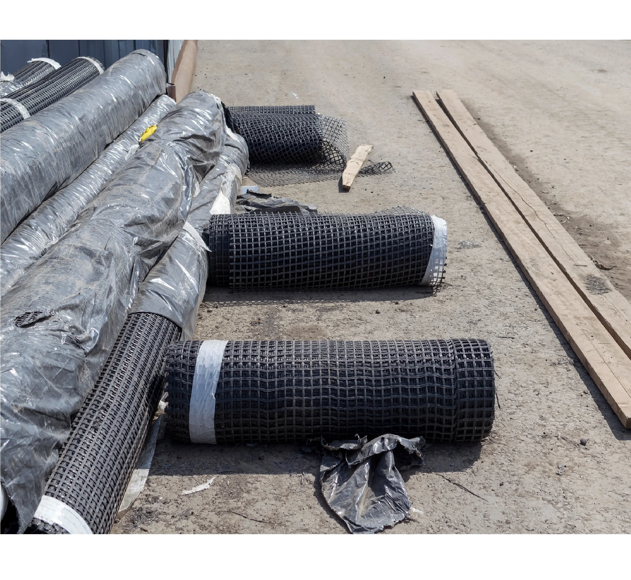 HDPE and Plastic Polypropylene PET Polyester Geogrid Earthwork Products