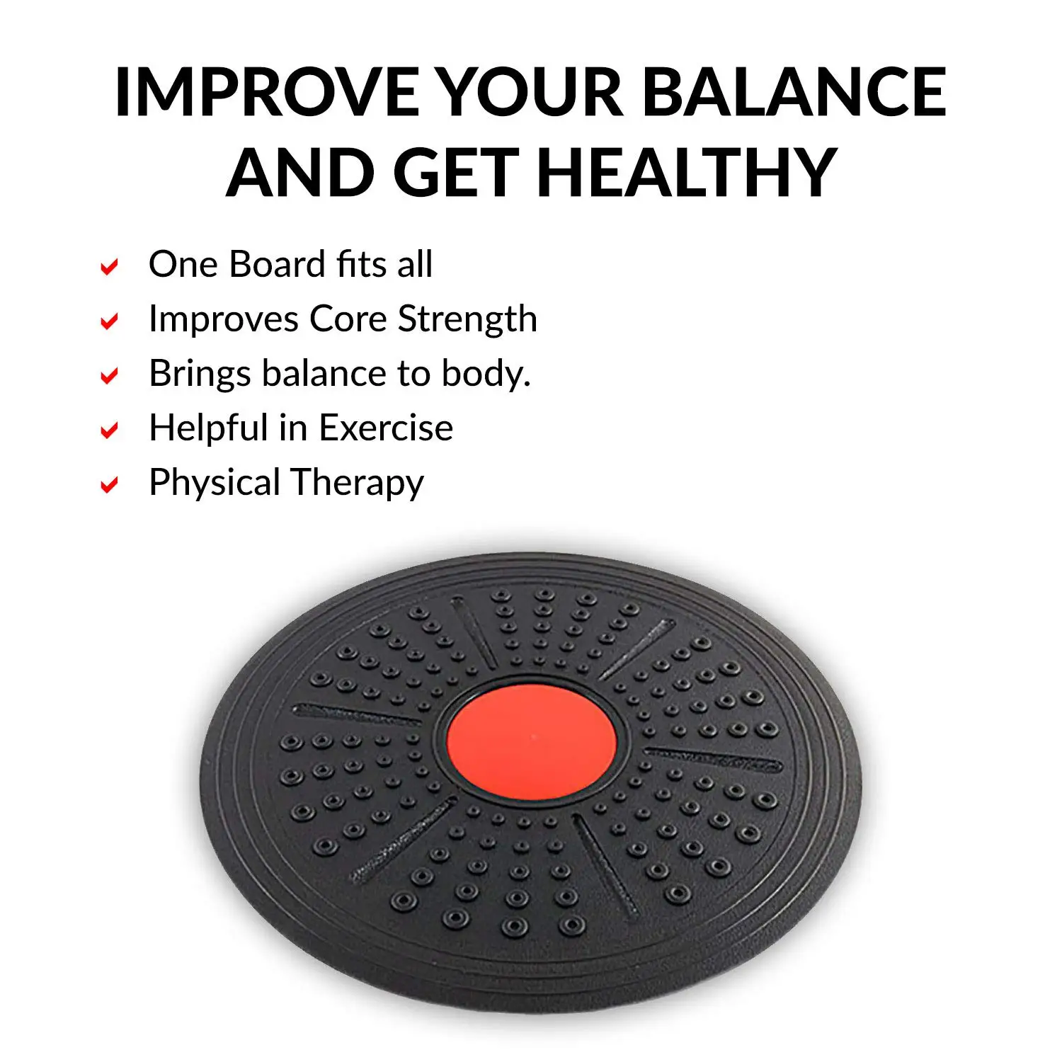 Plastic High Quality Exercise Yoga Balance Board Fitness Balance Board For Stability Training | Balance Board Wobble Fitness Fit