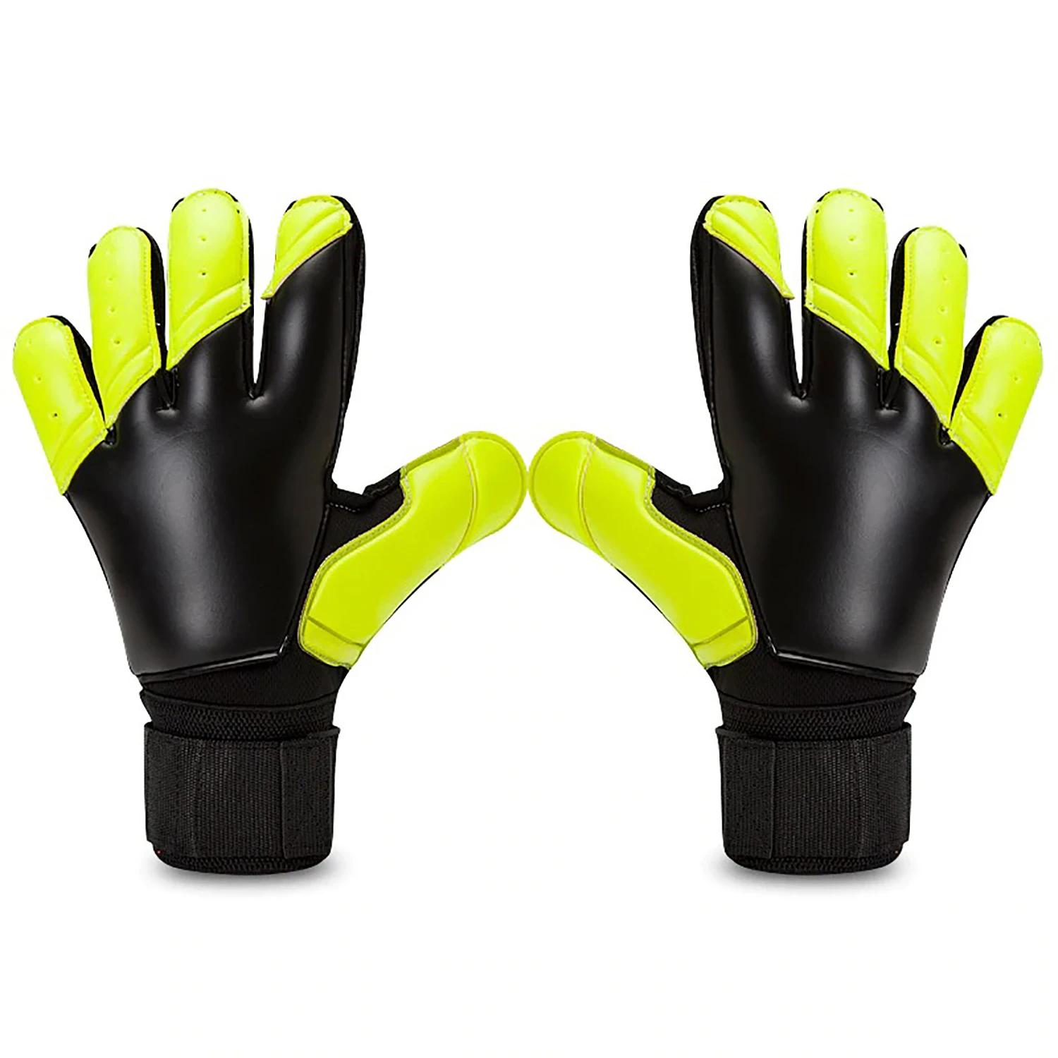 Full Latex Goalkeeper Gloves with Removable Finger save Protection Emulsion Soccer Football Goalie Gloves Adults