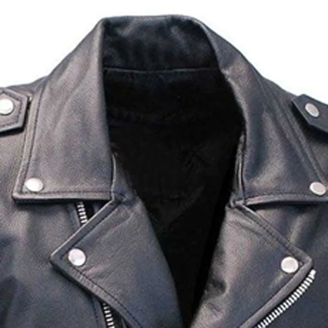 Winter Warm Long Sleeve High Quality Custom Skin Men Leather Jacket New Fashion Casual Autumn Outfits Biker Pocket Design PU