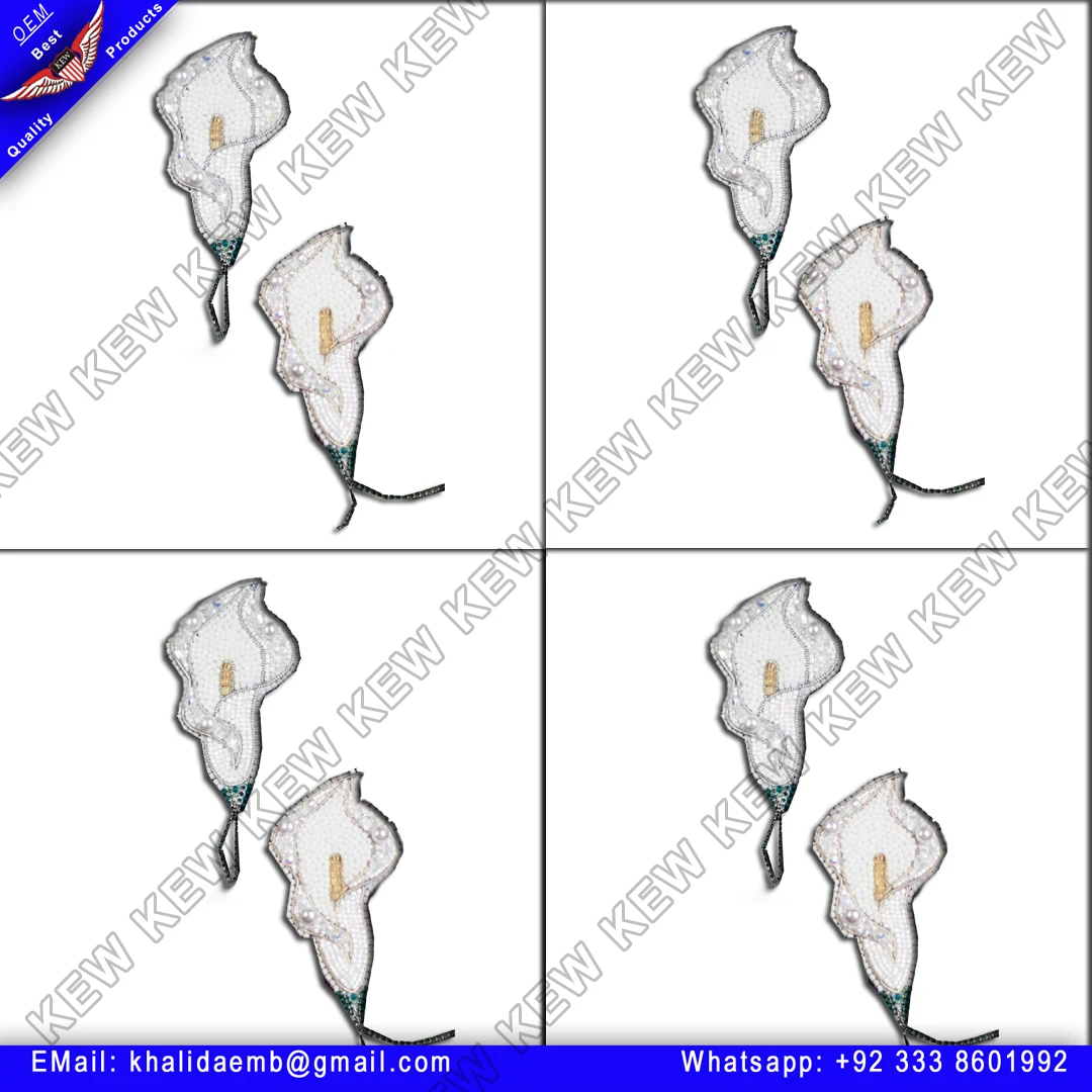 Beaded brooch flower lily white Embroidered brooch flower calla Cute gift for mom brooches handmade party wedding USA UK Europe