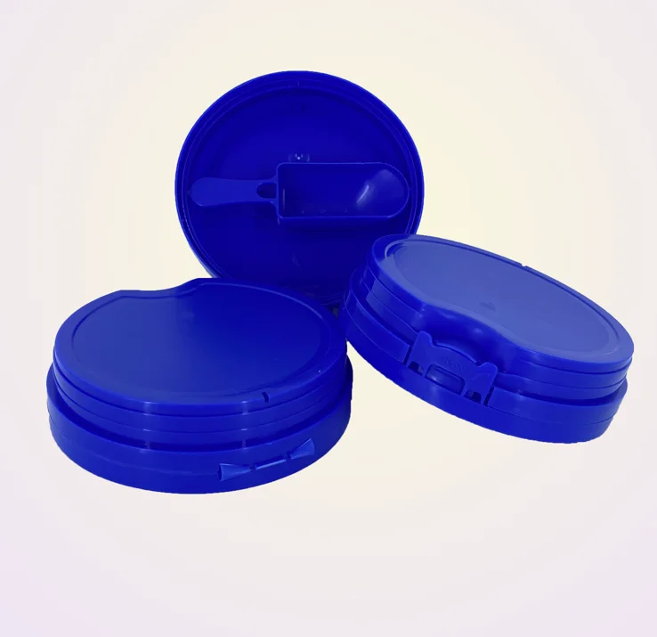 Innovative Anti-dust Design Blue Plastic Cover for Tin Can