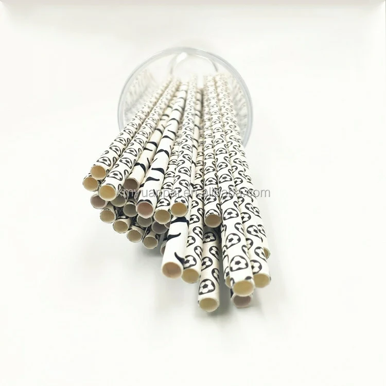 
Football Soccer Mustache Designs Fashionable Party Decorations Drinking Paper Straws Good Quality 6x197mm Great for activites 