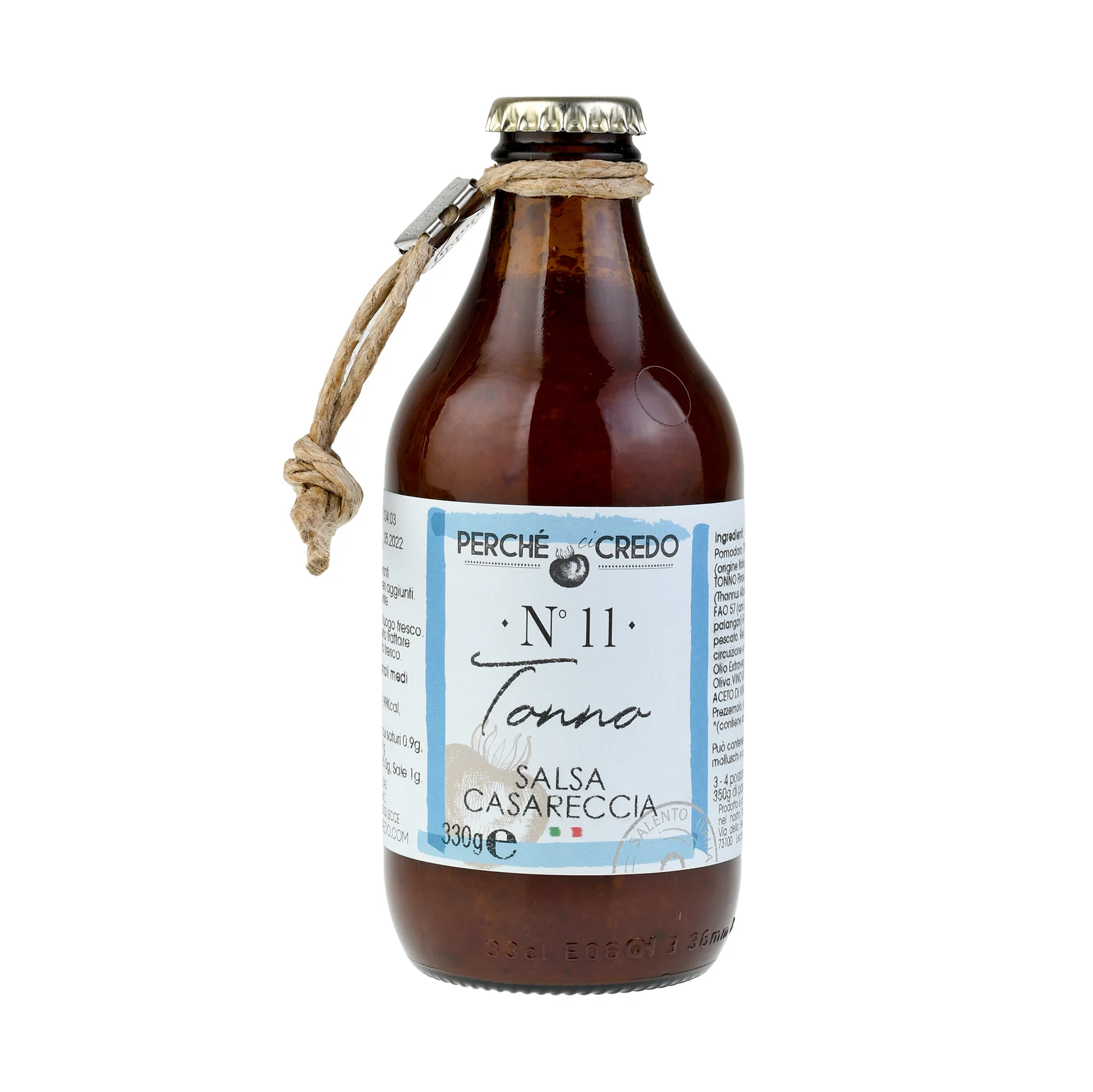 Original Italian High quality Tomato sauce with TUNA. Handmade Ready to use open and pour over your pasta or rice!