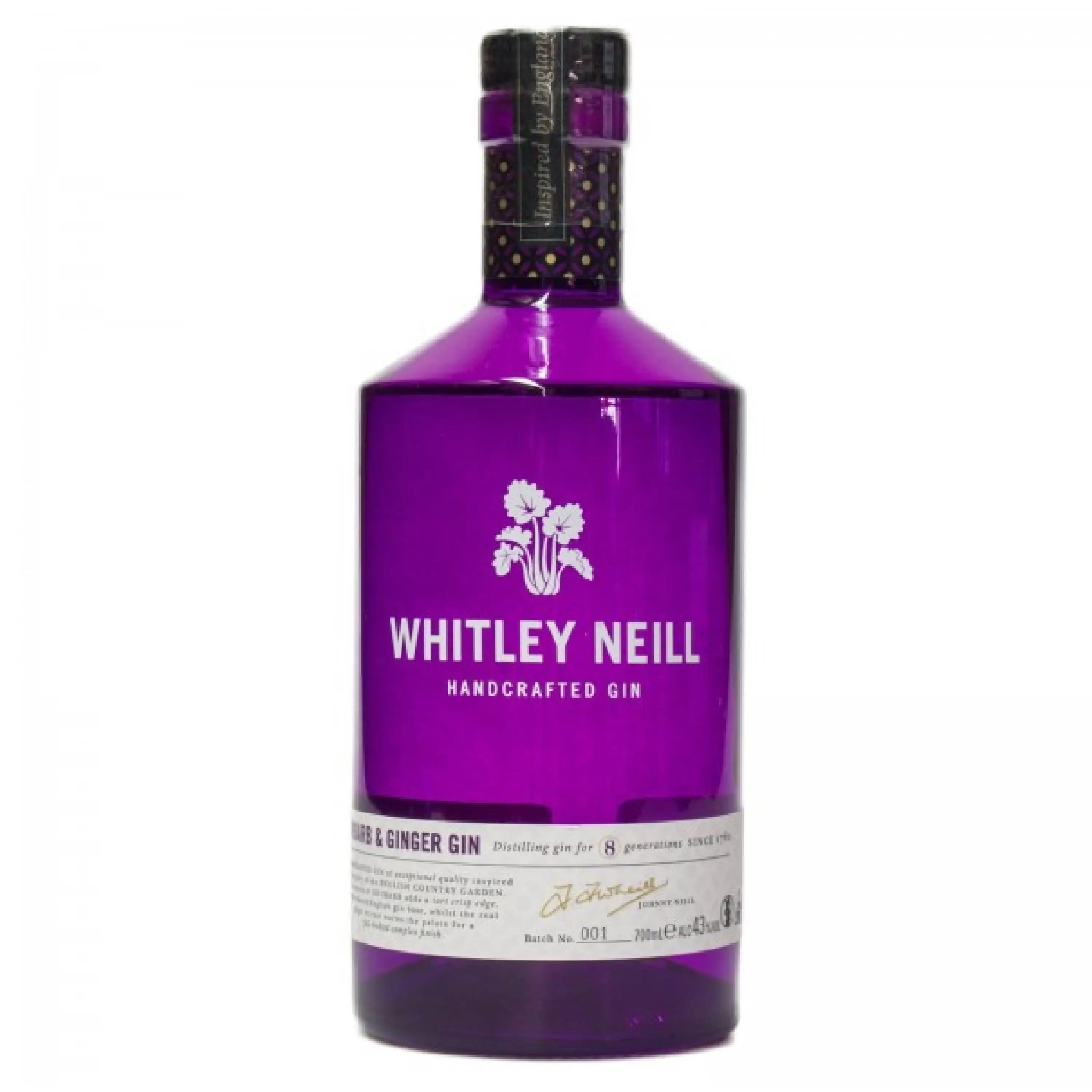 Gin Whitley Neill ревеня и имбиря 0,70 литров 43% (R) 0,70 Л.