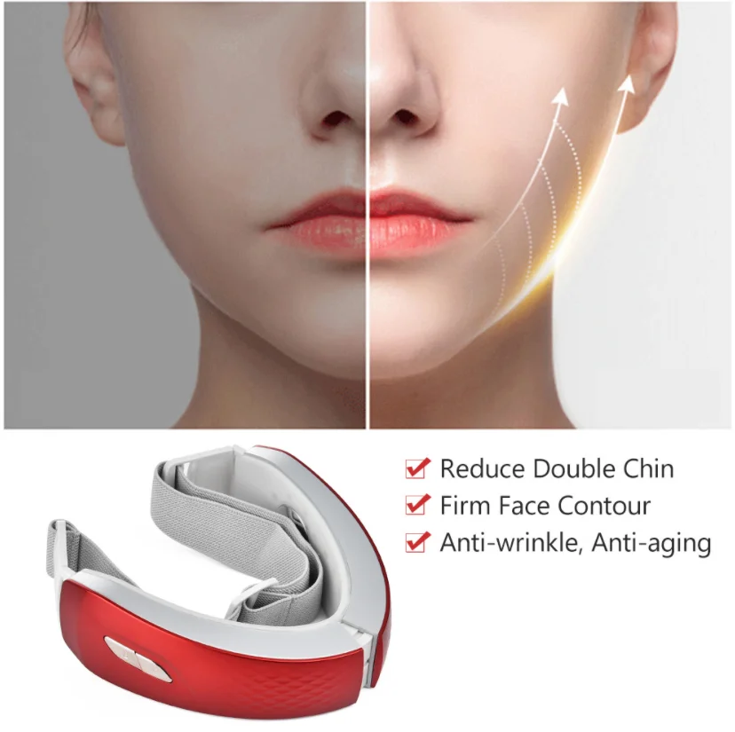  Красота V-Line Уход за лицом лифтинг подбородок V-образный подтягивающий пояс Устройство гальванический массажер для лица красота уход