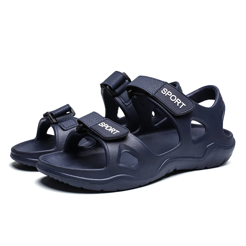 
Wholesale Factory Price fashion 2021 comfortable Custom Logo EVA soles leisure male sandals durability leather slippers men 