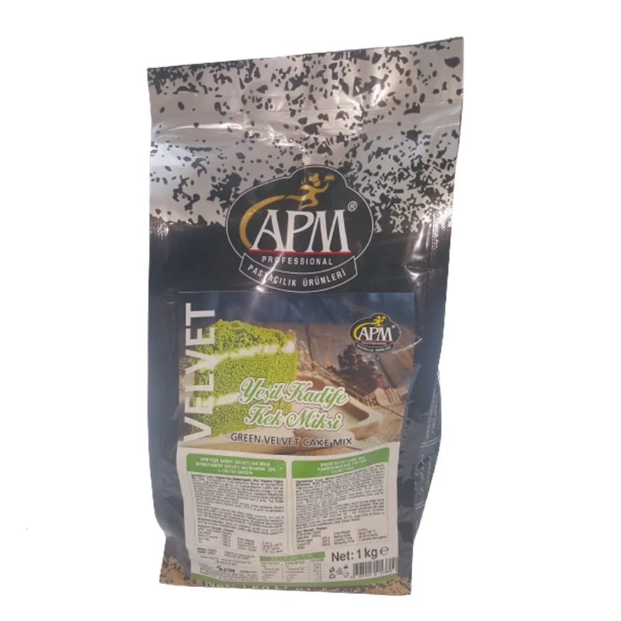 APM High Quality Halal Iso Certified Green Velvet Ready Cake  Mix, Powder Mixture For Pastry Industry And Sector