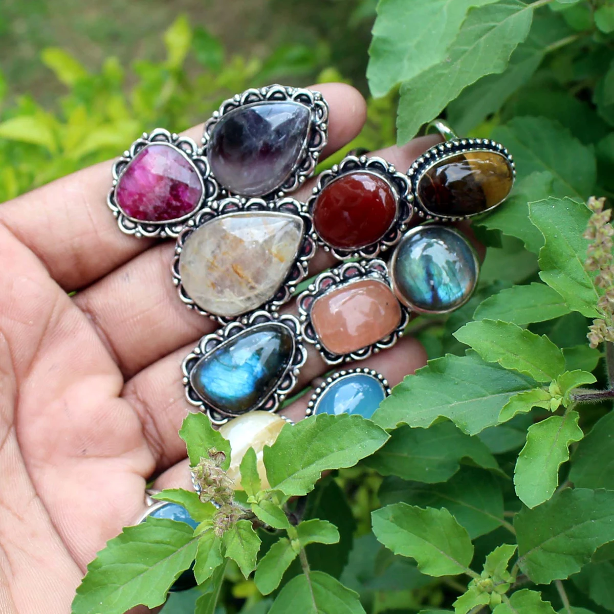 Gemstone Ring Women Ring Moonstone Ring For Women Wholesale Jewelry Assorted Us Size 5-11