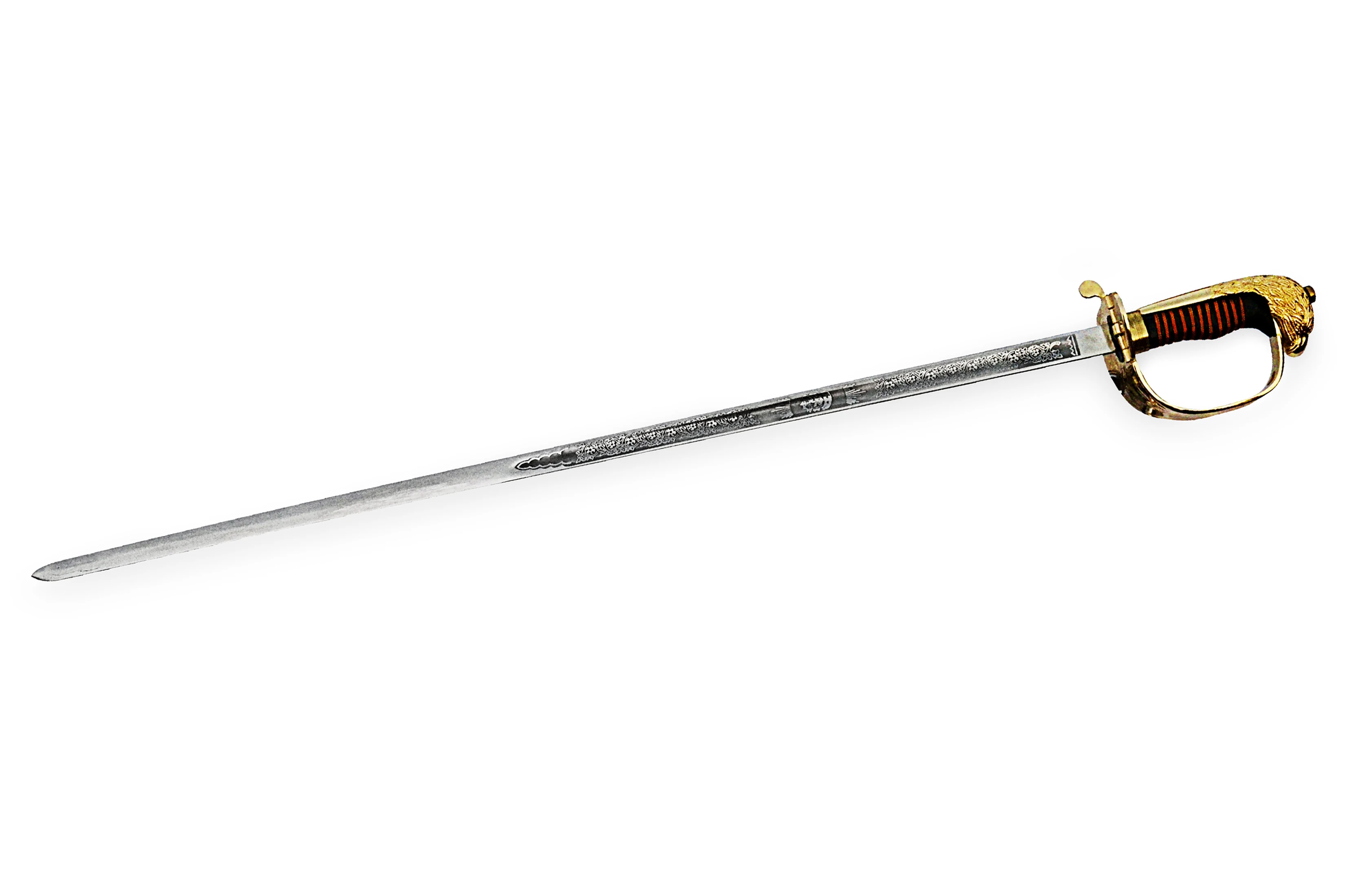 Handmade Ceremonial Sword Not Sharp Wholesale Brass or Steel Hilt OEM Pakistan Leather Souvenir Honor Command Swords Handmade