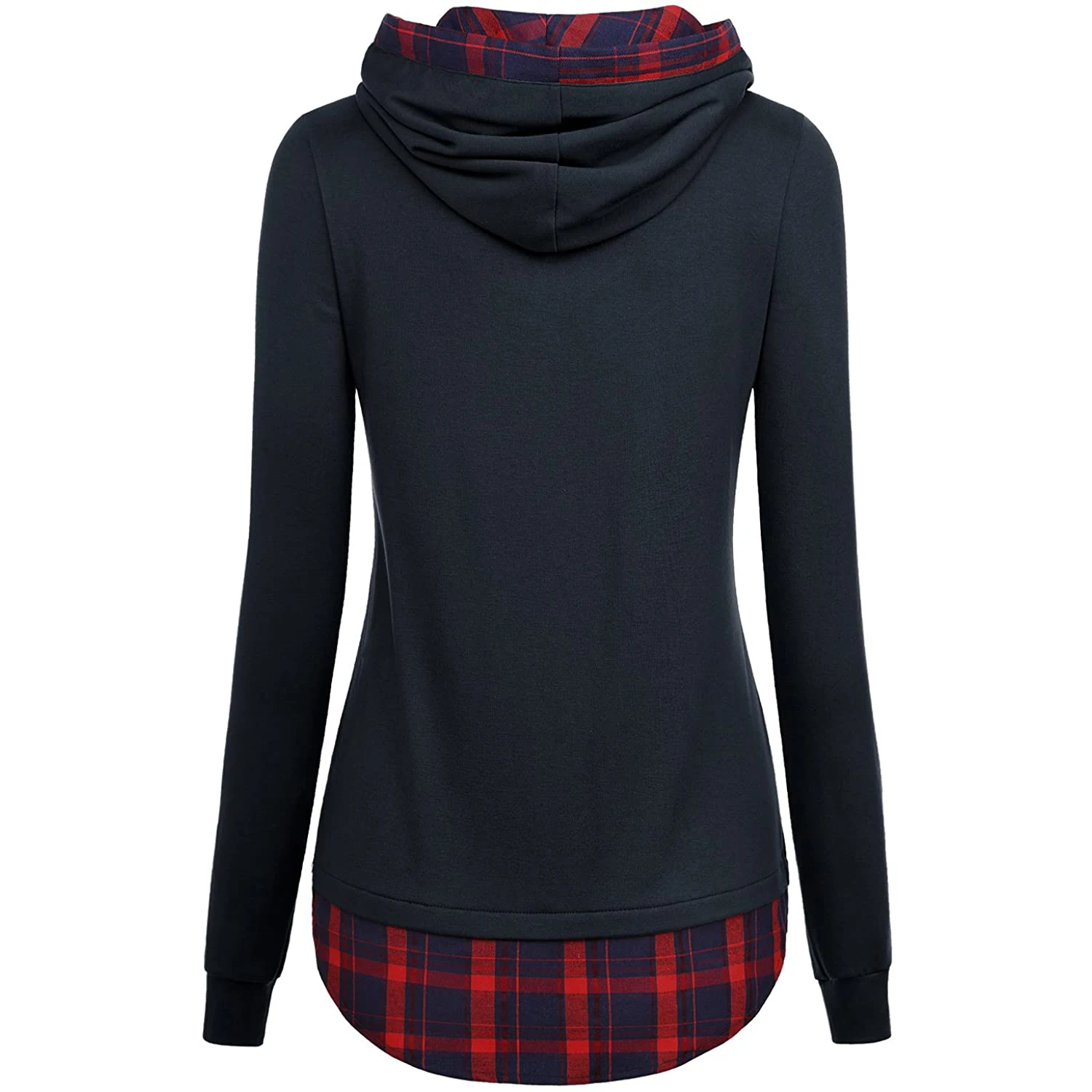 Patchwork Cute Cartoon Long Sleeve Tops Hoodies For Women