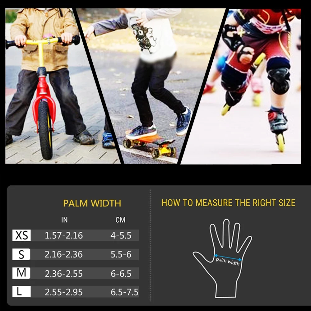 Kids Cycling Gloves Shockproof Child Pedal Bicycle Bike Gloves Skateboard Monkey Bars Gloves