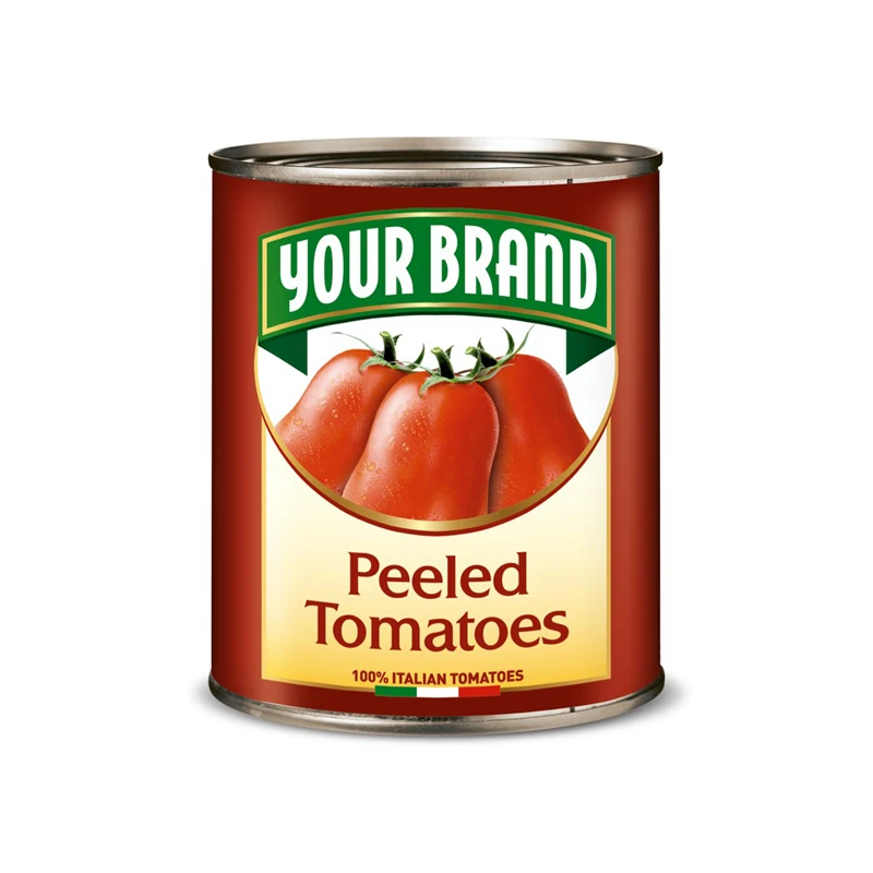 Top Quality 100% Italian Peeled tomatoes in cans no addeed salt 12x800g with Your Brand Best Price for export