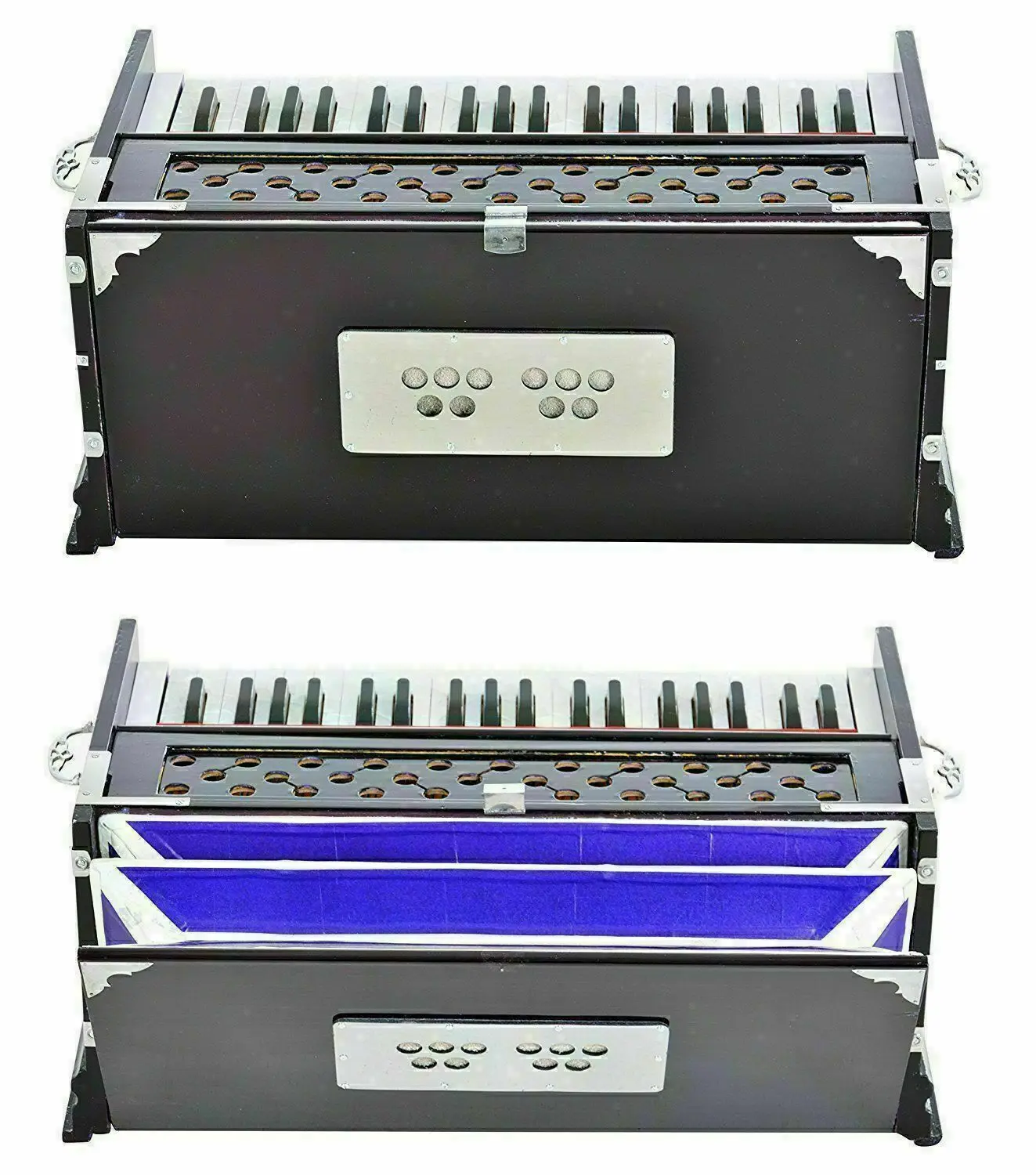Harmonium 7 Stopper Double Bellow High Class Sound Laying Style Harmonium 39 Key 3.25 Octave Harmonium Long Sustain Sound