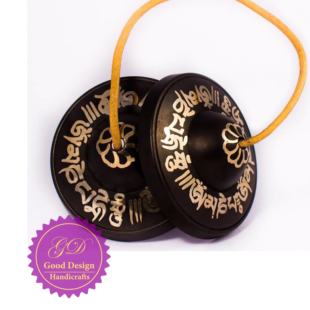  Тарелки Tingsha с колокольчиком-музыкальные инструменты Manjeera-традиционный перкуссионный инструмент индийский народный пресвязующий Тибетский колокольчик