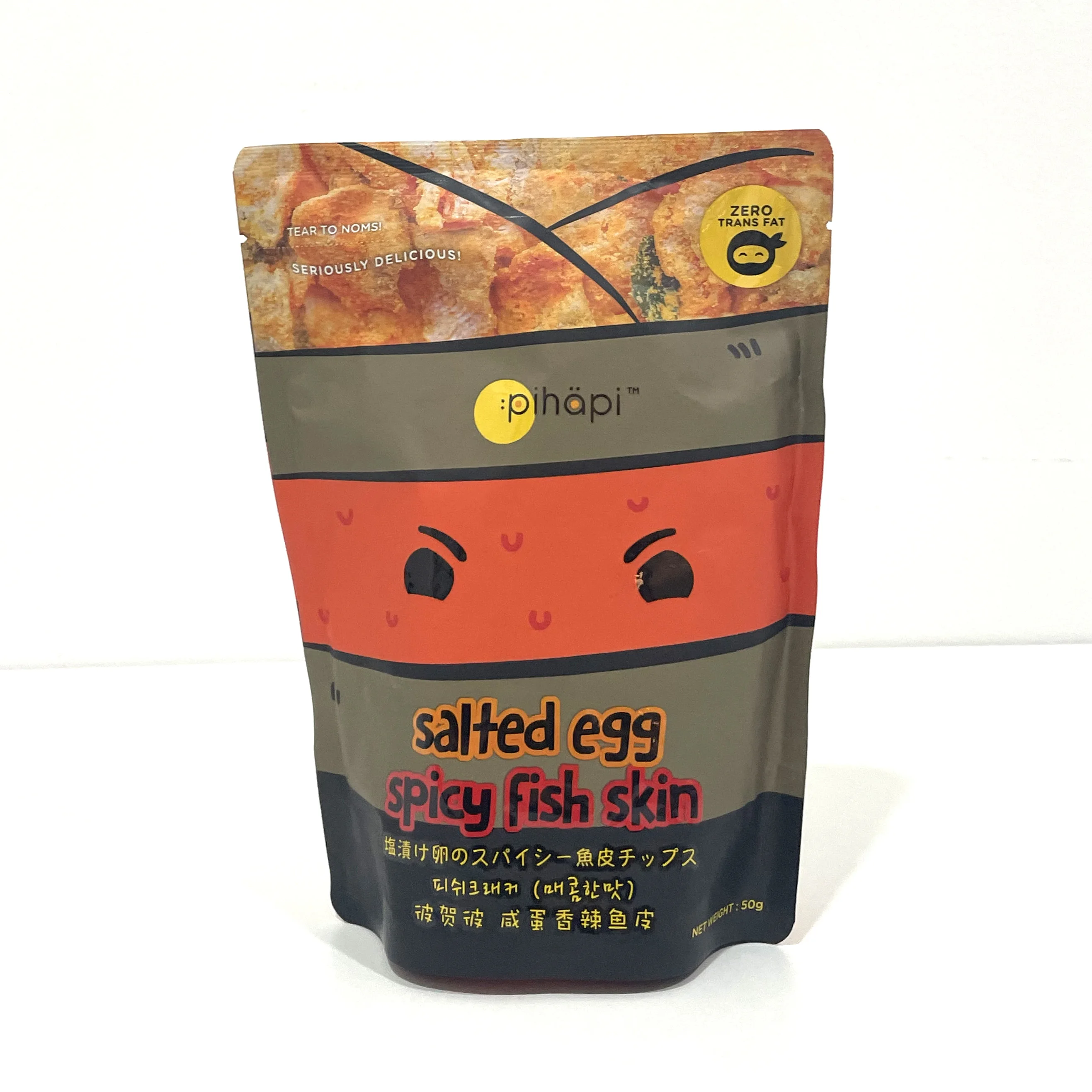 Good Quality Oriental Real Salted Egg York Spicy Flavor Fish Skin Crunchy Snack 0% Trans Fat Healthy Malaysia Snack