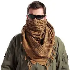 100% Cotton Shemagh New Tactical Keffiyeh Desert Head Neck Scarf Bandana for Men & Women Hijab