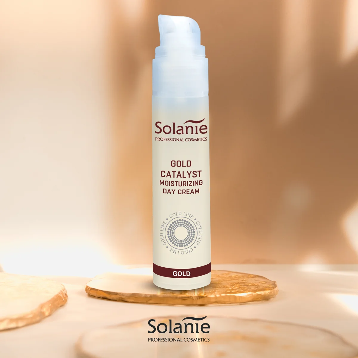 Solanie Gold catalyst moisturizing day cream Anti Wrinkle Face Cream with 24K gold Anti Aging Skincare cream 50ml