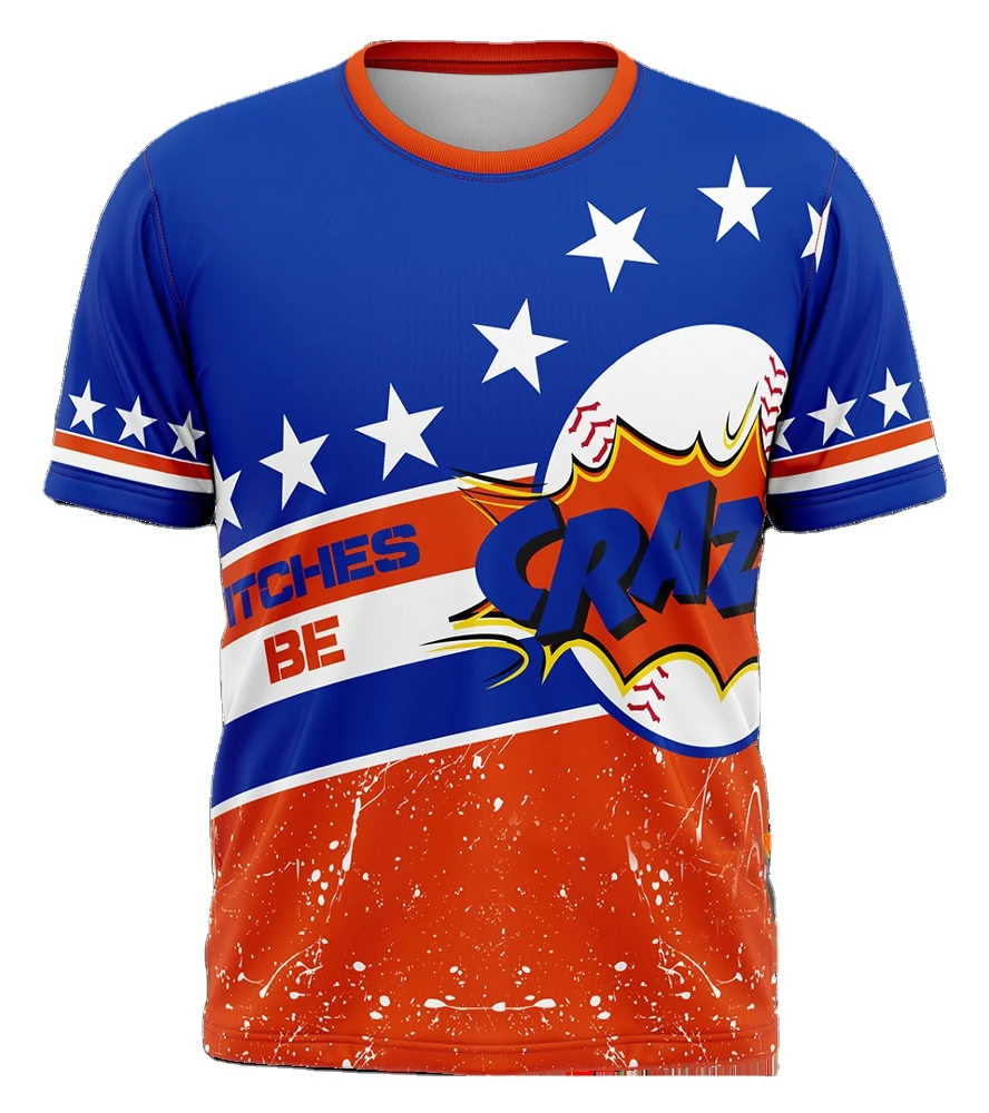 Wholesale Customized Top Quality National Design Your Men Softball Jerseys Sublimated Softball Jersey Sleeve Length