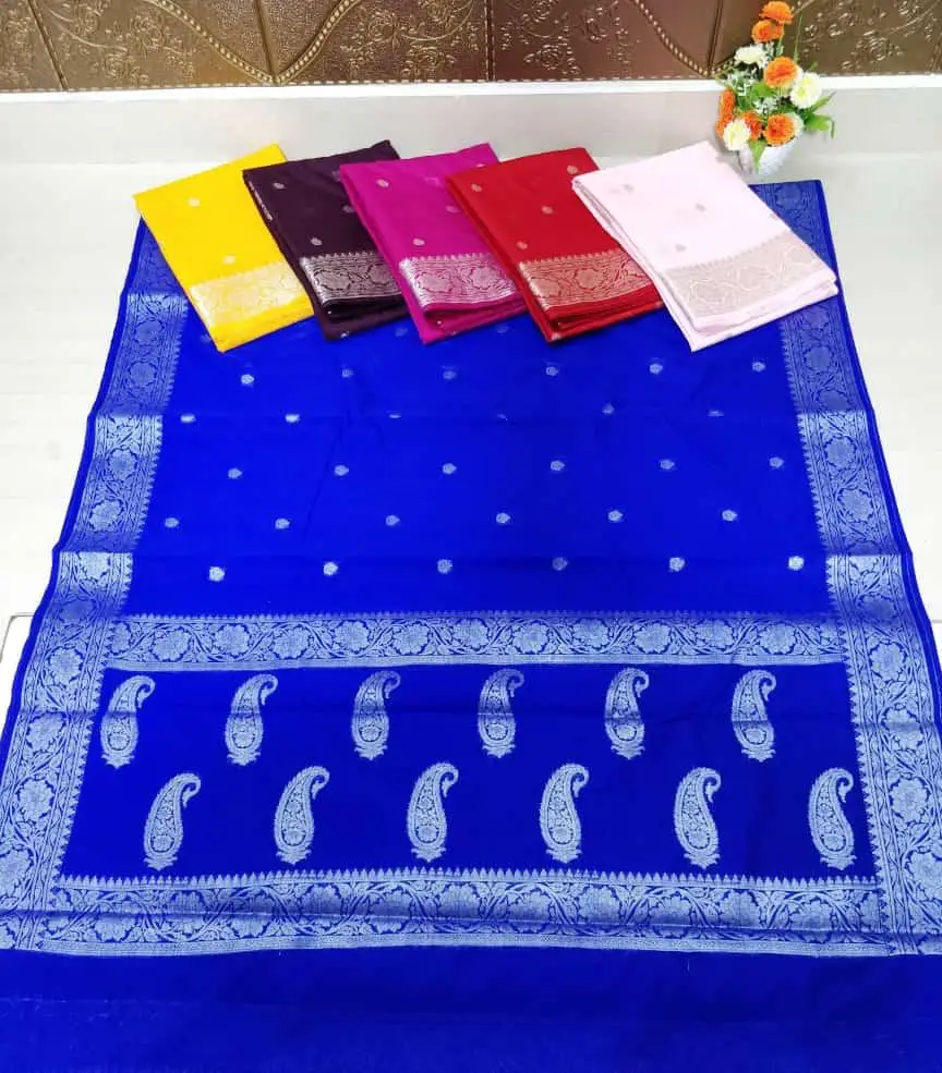 Latest Fashion 2021 Banarasi Saree for Women used at home weddings celebration diwali festival